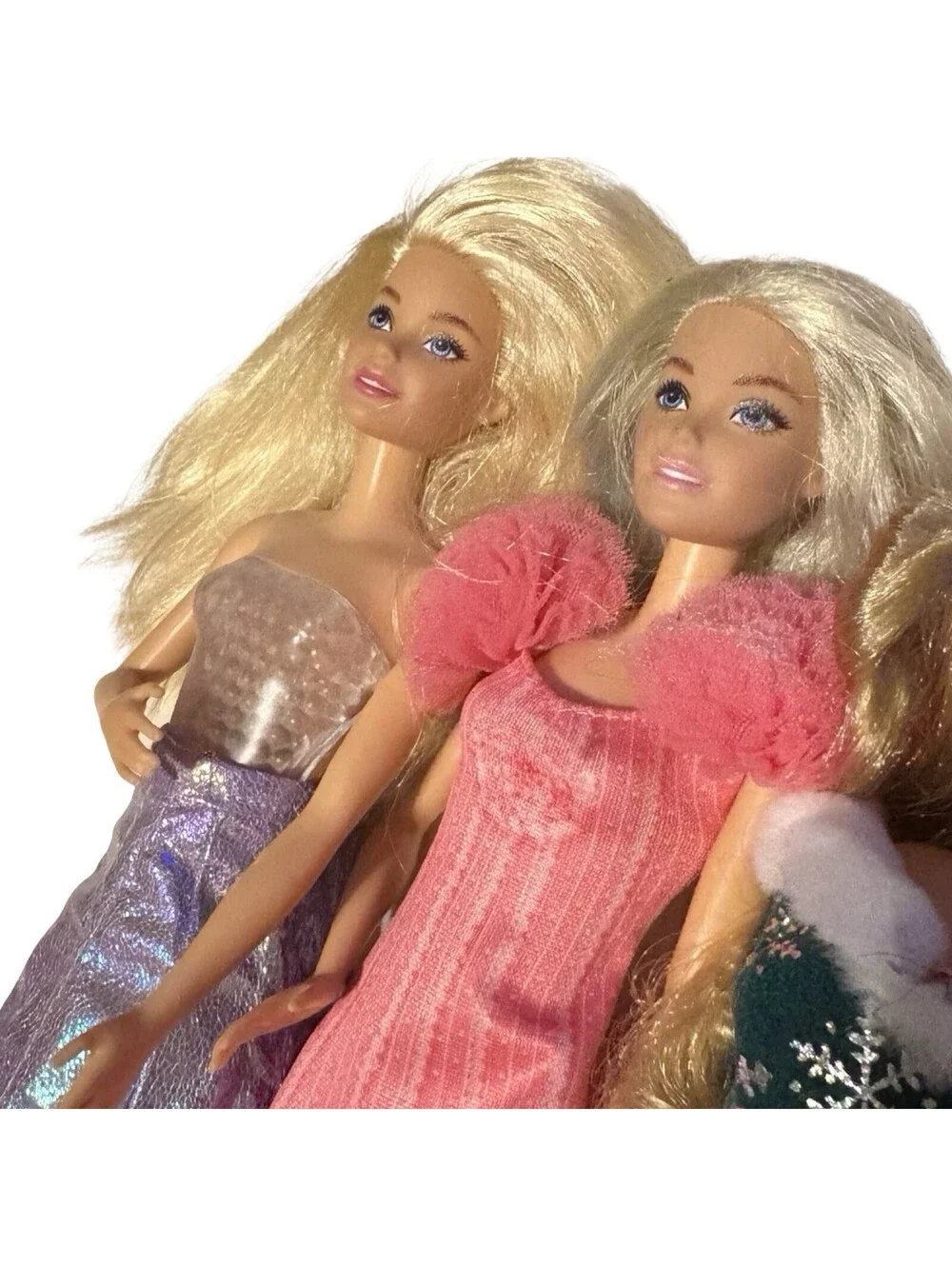 Lot of 9 Miscellaneous Barbies with Clothing
